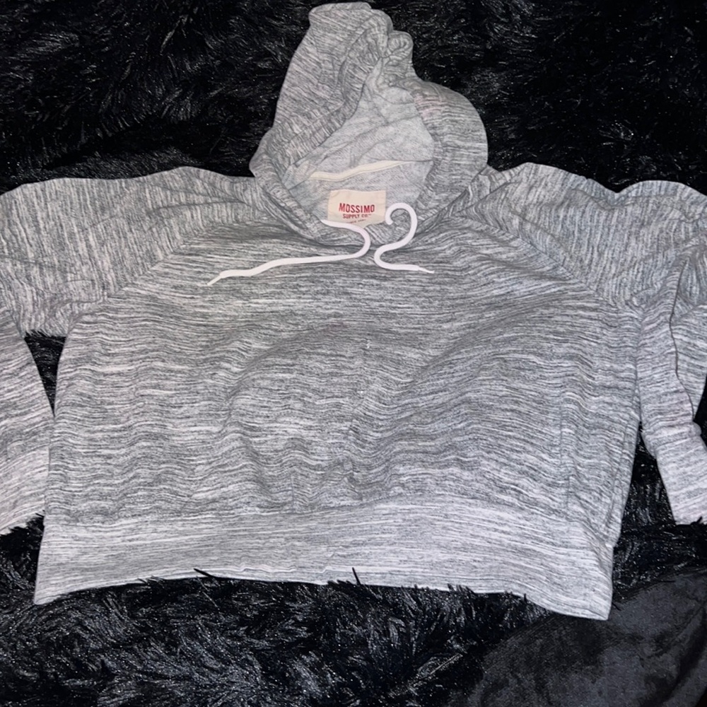 Grey cropped target hoodie